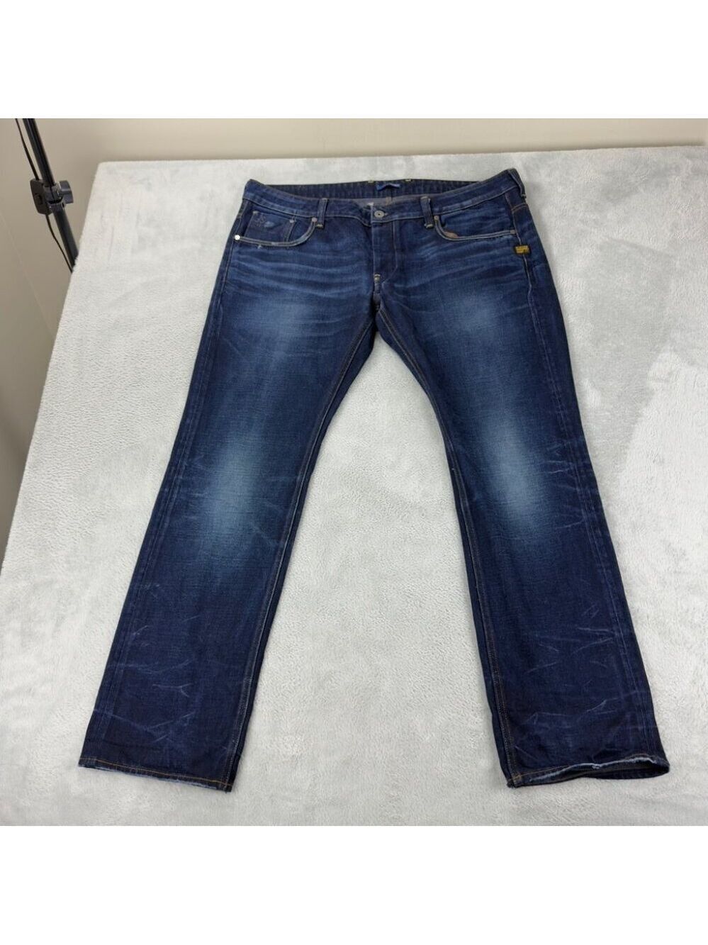 G-Star Men's Jeans Straight Leg Dark Indigo Blue Size 42x31